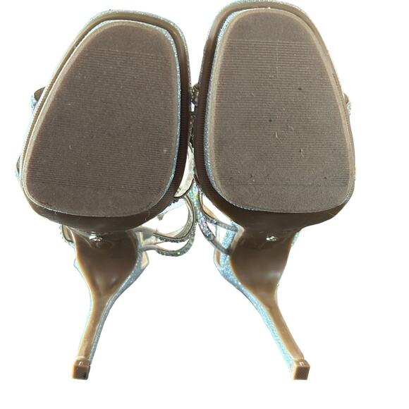 Thalia Sodi Remini Embellished Evening Sandals Silver Caged Stilettos NEW Size 9 - Picture 9 of 10